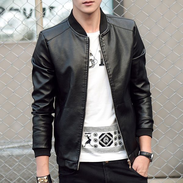 male outerwear casual leather jacket baseball uniform slim spring autumn o-neck zipper pu fashion collarless jackets 4x, Black;brown
male outerwear casual leather jacket baseball uniform slim spring autumn o-neck zipper pu fashion collarless jackets 4x, Black;brown