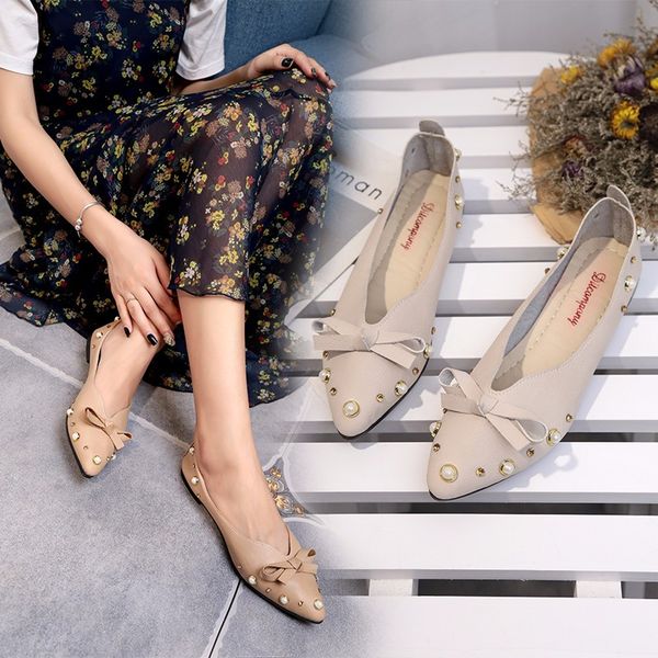 2020 spring new women shoes woman flats slip on shallow casual shoes soft leather comfortable pearl bow knot pointed toe, Black
2020 spring new women shoes woman flats slip on shallow casual shoes soft leather comfortable pearl bow knot pointed toe, Black