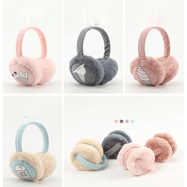 women ladies fashion winter warm plush ear muffs cute cartoon printed earflap z2019, Blue;gray
women ladies fashion winter warm plush ear muffs cute cartoon printed earflap z2019, Blue;gray