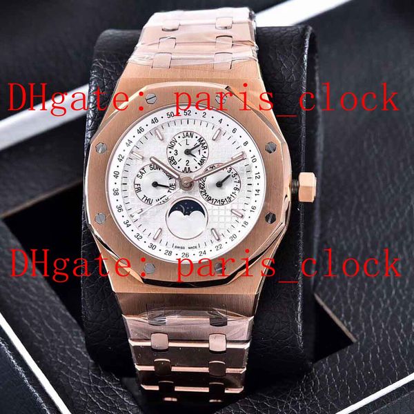 luxury men's 7-pin multi-functional mechanical wristwatch. 42mm316 fine steel/phantom coated glass. men's white surface rose gold, Slivery;brown
luxury men's 7-pin multi-functional mechanical wristwatch. 42mm316 fine steel/phantom coated glass. men's white surface rose gold, Slivery;brown