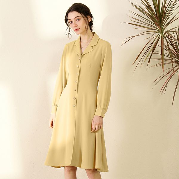 casual dresses 2021 women's dress turn down collar long sleeves single breasted fashion spring, Black;gray
casual dresses 2021 women's dress turn down collar long sleeves single breasted fashion spring, Black;gray