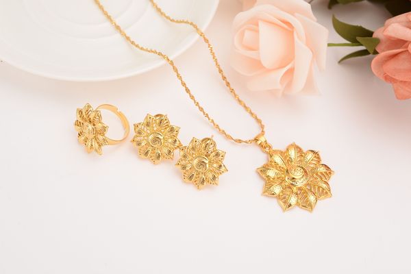 new christmas solid yellow gold finish flower leaf blossom pendant women bridal jewelry set pendant earrings ring african girls, Silver
new christmas solid yellow gold finish flower leaf blossom pendant women bridal jewelry set pendant earrings ring african girls, Silver