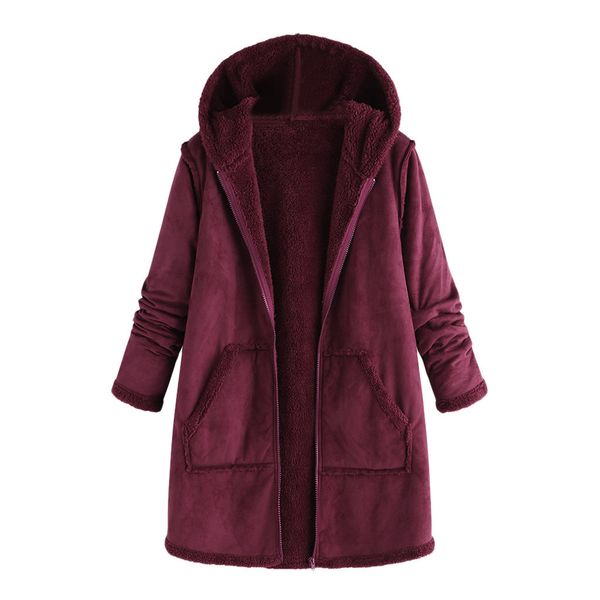 winter long coat women 2019 fashion hooded solid color pocket plus velvet slim fit overcoat laides sports zipper outwear, Black
winter long coat women 2019 fashion hooded solid color pocket plus velvet slim fit overcoat laides sports zipper outwear, Black