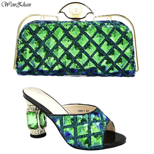 green shoes woman with matching bags latest sequins african wedding women shoes and bags set 37-42 wenzhan d99-20, Black
green shoes woman with matching bags latest sequins african wedding women shoes and bags set 37-42 wenzhan d99-20, Black