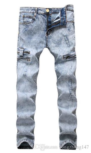 man's casual bleached jeans motorcycle elastic slim pants beggar jeans fashion skinny long trousers men pencil pants blue size:28
man's casual bleached jeans motorcycle elastic slim pants beggar jeans fashion skinny long trousers men pencil pants blue size:28