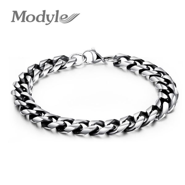 link, chain modyle 11mm width silver color stainless steel link on hand mens accessories charm male bracelets bangles, Black
link, chain modyle 11mm width silver color stainless steel link on hand mens accessories charm male bracelets bangles, Black