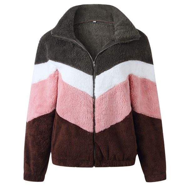 contrast color patchwork zipper faux fur fleece jacket coat womens autumn winter casual soft female outwear streetwear fashion, Black;brown
contrast color patchwork zipper faux fur fleece jacket coat womens autumn winter casual soft female outwear streetwear fashion, Black;brown