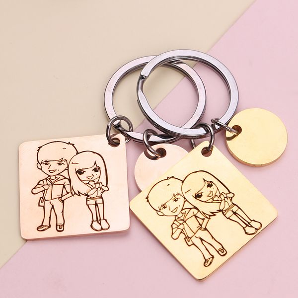 custom drawing keychains square stainless steel lovers keychain p jewelry couples keyring engrave jewelry memorial gift, Silver
custom drawing keychains square stainless steel lovers keychain p jewelry couples keyring engrave jewelry memorial gift, Silver