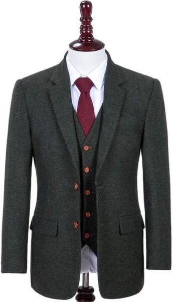 exmoor green barleycorn tweed 3 piece suit retro gentleman style classic tweed tailor wedding suits for men, White;black
exmoor green barleycorn tweed 3 piece suit retro gentleman style classic tweed tailor wedding suits for men, White;black