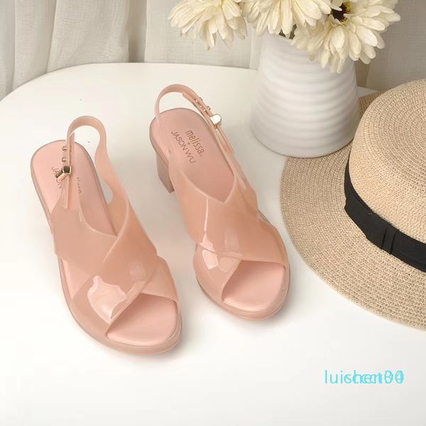 melissa sandals 2020 women jelly shoes women sandals summer fashion peep toe casual slippers thick heel shoes l30, Black
melissa sandals 2020 women jelly shoes women sandals summer fashion peep toe casual slippers thick heel shoes l30, Black