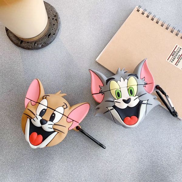 Fashion Silicone Case for AirPods Pro3 Bluetooth Headset Shockproof Cover for AirPods 1/2 Cartoon Cat and Mouse Print Storage Box Wholesale
Fashion Silicone Case for AirPods Pro3 Bluetooth Headset Shockproof Cover for AirPods 1/2 Cartoon Cat and Mouse Print Storage Box Wholesale