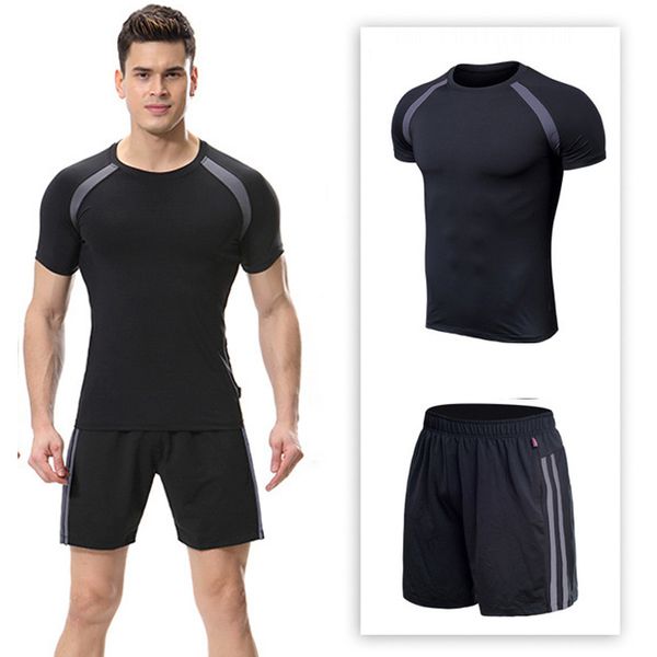 mens jogger set 2 pieces shorts and tees running clothing sporting suit quick-dry breathable compression shirt sportwear, Black;blue
mens jogger set 2 pieces shorts and tees running clothing sporting suit quick-dry breathable compression shirt sportwear, Black;blue
