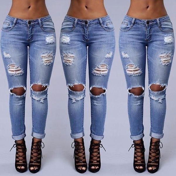 women stretch distressed ripped blue skinny denim jeans pants cotton hole pencil feet jeans plus size
women stretch distressed ripped blue skinny denim jeans pants cotton hole pencil feet jeans plus size