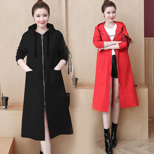 2020 spring autumn plus size trench coat women hooded fashion casual long solid color windbreaker ladies overcoat tide 5xl q1207, Tan;black
2020 spring autumn plus size trench coat women hooded fashion casual long solid color windbreaker ladies overcoat tide 5xl q1207, Tan;black