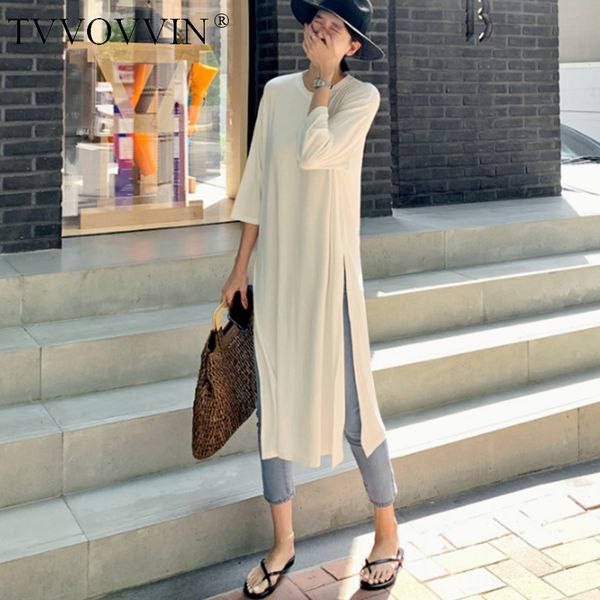 korea loose large size long t-shirt round neck vent hem 2020 spring summer three quarter sleeve all-match tee koreanjmte, White
korea loose large size long t-shirt round neck vent hem 2020 spring summer three quarter sleeve all-match tee koreanjmte, White