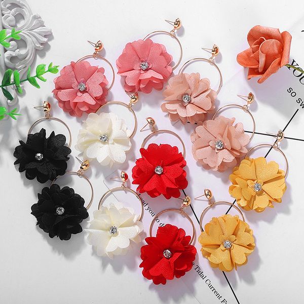 women earrings multi-layer petal earrings fabric flower earring as a gift flower earrings wholesale 2020 new design, Silver
women earrings multi-layer petal earrings fabric flower earring as a gift flower earrings wholesale 2020 new design, Silver