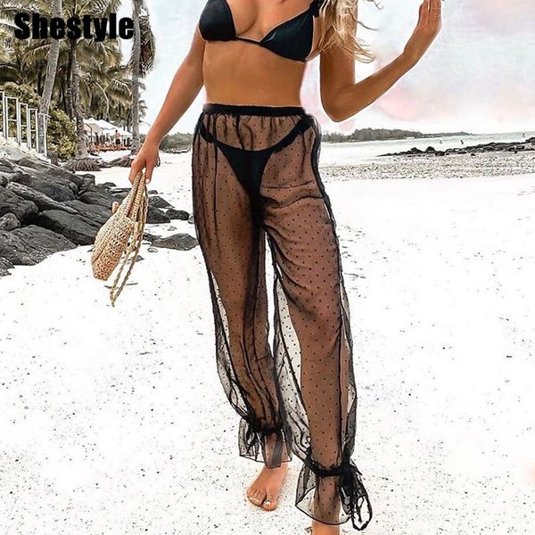 shestyle see through pant women polka dot mesh beachwear lantern leg harem summer festival long pants trouser 2020, Black;white
shestyle see through pant women polka dot mesh beachwear lantern leg harem summer festival long pants trouser 2020, Black;white