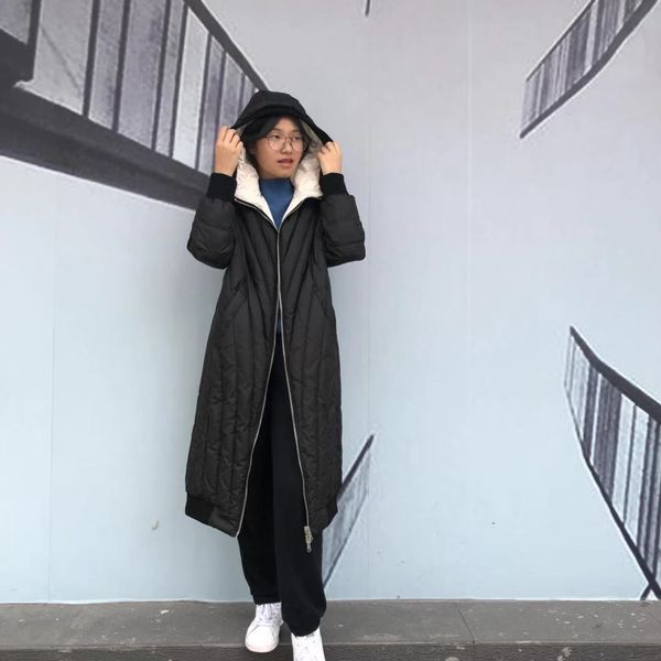 two sides wears thin down jacket women's mid-length hooded 2018 autumn & winter new style korean-style double-sided women's coat, Black;white
two sides wears thin down jacket women's mid-length hooded 2018 autumn & winter new style korean-style double-sided women's coat, Black;white
