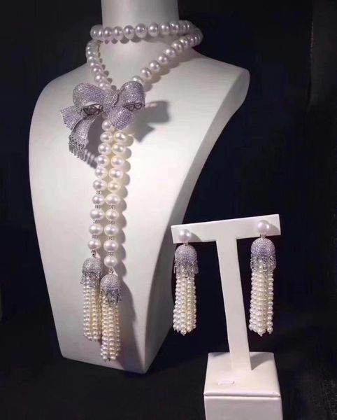 wholesale freshwater pearl/green jade 8-9mm white near round &bowknot tassel neklace 45inch fppj, Silver
wholesale freshwater pearl/green jade 8-9mm white near round &bowknot tassel neklace 45inch fppj, Silver