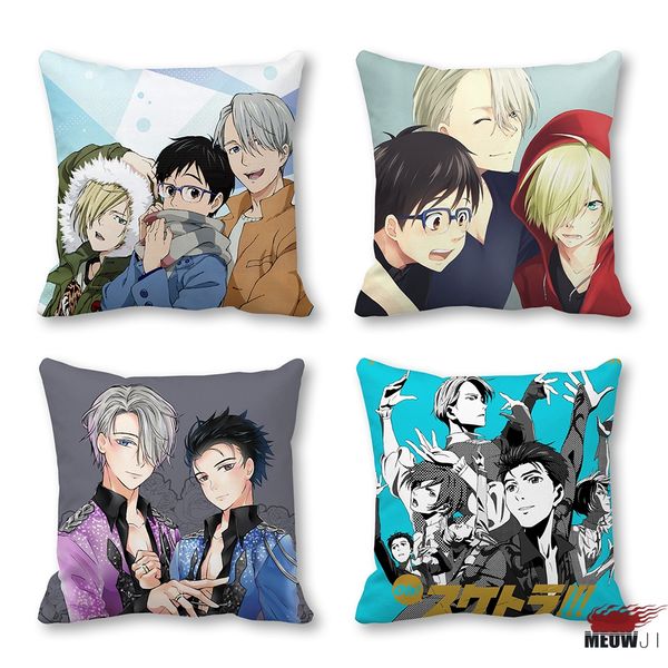 anime yuri on ice multi size throw pillow case cover ing