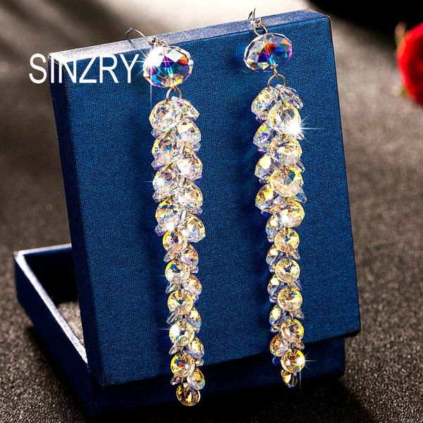 sinzry original austria crystal bridal jewelry handmade 925 sterling silver exaggerated long crystal earrings for women
sinzry original austria crystal bridal jewelry handmade 925 sterling silver exaggerated long crystal earrings for women