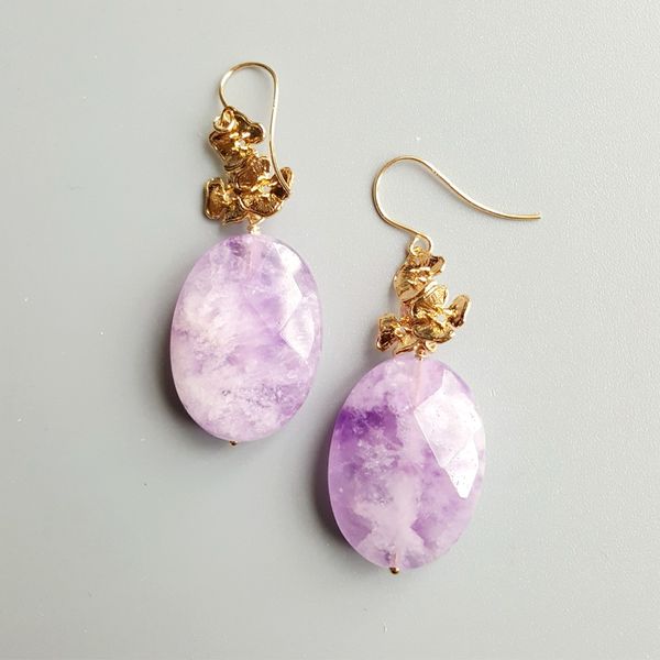 lii ji real lavender amethyst natural stone 925 sterling silver handmade drop earrings delicate jewelry for women gift, Golden;silver
lii ji real lavender amethyst natural stone 925 sterling silver handmade drop earrings delicate jewelry for women gift, Golden;silver
