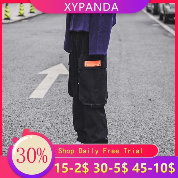 xypanda japanese labeling beam foot overalls men's tide brand trend cargo loose long pants nine points casual pants, Black
xypanda japanese labeling beam foot overalls men's tide brand trend cargo loose long pants nine points casual pants, Black