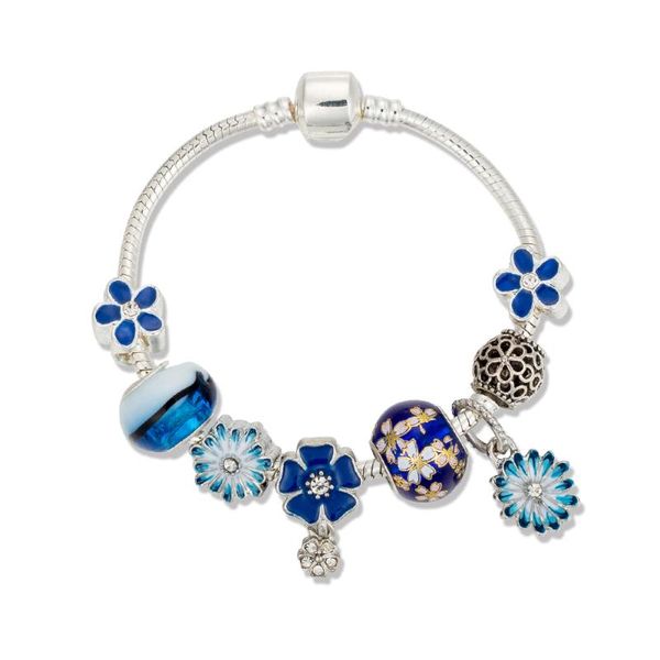 viovia 2020 daisy flowers design new arrival beads of color blue flowers bracelets for original bracelet gift for women b20012, Golden;silver 
viovia 2020 daisy flowers design new arrival beads of color blue flowers bracelets for original bracelet gift for women b20012, Golden;silver