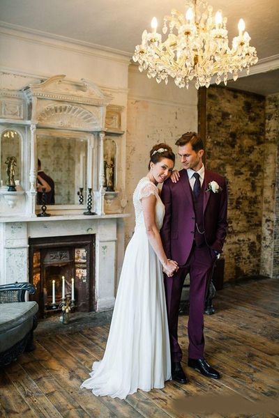 classic purple 3 pieces groomsmen suit set peaked lapel two buttons tuxedos for men wedding suits for business men (jacket+pants+vest, Black;gray
classic purple 3 pieces groomsmen suit set peaked lapel two buttons tuxedos for men wedding suits for business men (jacket+pants+vest, Black;gray