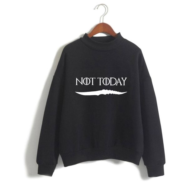 game of throne arya stark not today turtleneck sweatshirt women fashion hip hop pullover print oversize pullover clothes, Black
game of throne arya stark not today turtleneck sweatshirt women fashion hip hop pullover print oversize pullover clothes, Black