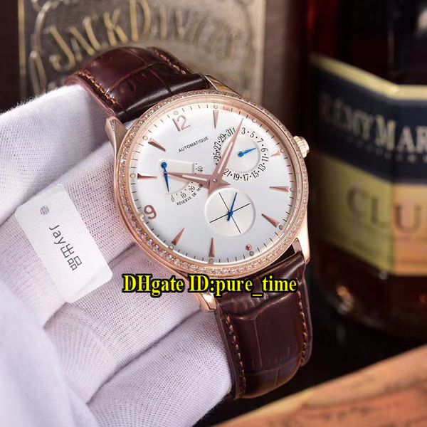 new master ultra thin 1372501 power reserve white dial automatic mens watch rose gold case leather strap gents watches diamond bezel, Slivery;brown
new master ultra thin 1372501 power reserve white dial automatic mens watch rose gold case leather strap gents watches diamond bezel, Slivery;brown