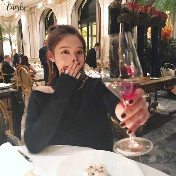 and winter new female hollow scarf, mink short sleeve velvet thickened sweater, female loose and lazy wind sleeve knitted sweater, White;black
and winter new female hollow scarf, mink short sleeve velvet thickened sweater, female loose and lazy wind sleeve knitted sweater, White;black