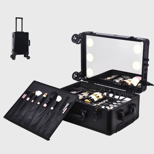 pull rod cosmetic case with 6 light, led adjustable llight, large capacity makeup box embroidery toolbox travel cosmetic box
pull rod cosmetic case with 6 light, led adjustable llight, large capacity makeup box embroidery toolbox travel cosmetic box