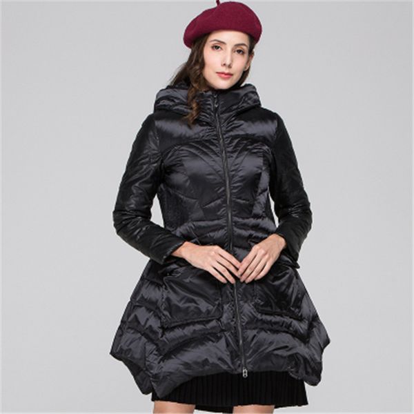 2019 nueva chaqueta de invierno para mujer de sección larga moda salvaje con capucha big swing chaqueta cintura delgada, Black
2019 nueva chaqueta de invierno para mujer de sección larga moda salvaje con capucha big swing chaqueta cintura delgada, Black