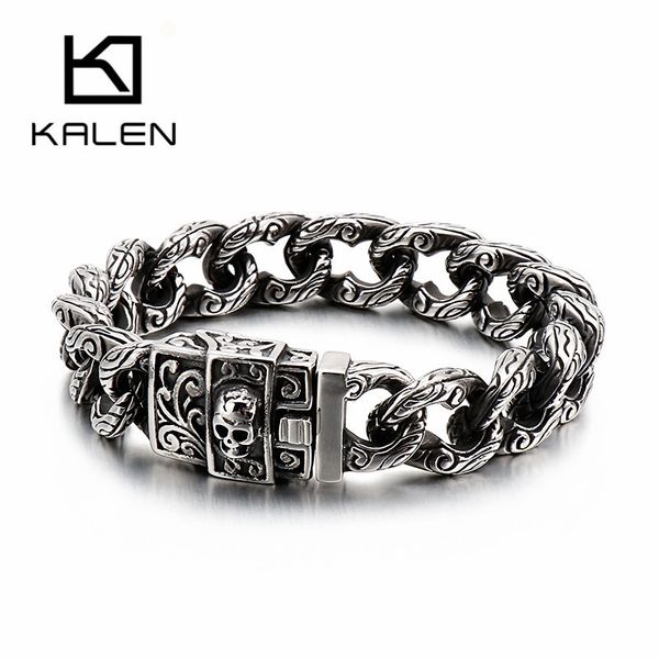 kalen punk link chain bracelet 22cm stainless steel skull charm bangle men jewelry accessories 2020, Golden;silver
kalen punk link chain bracelet 22cm stainless steel skull charm bangle men jewelry accessories 2020, Golden;silver