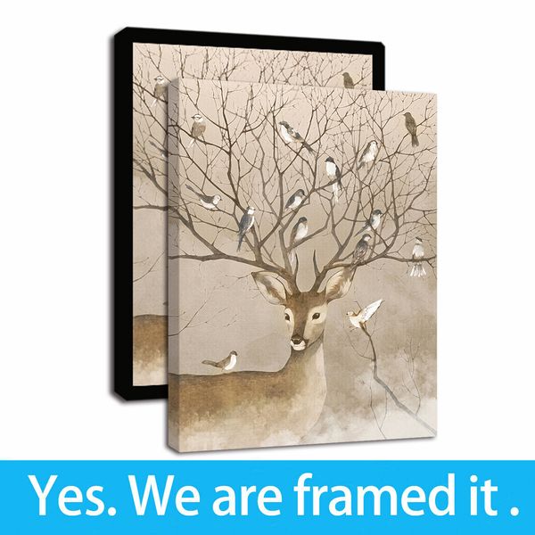 canvas wall art animal elk tree branch bird on antlers print on canvas paintings artwork for living room wall decor and home decor
canvas wall art animal elk tree branch bird on antlers print on canvas paintings artwork for living room wall decor and home decor