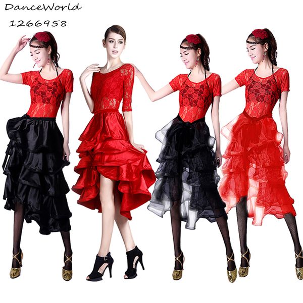 2017 professional latin dance skirt bullfighting dance performances cloak cake apron triangular skirt flamenco costumes, Black;red
2017 professional latin dance skirt bullfighting dance performances cloak cake apron triangular skirt flamenco costumes, Black;red