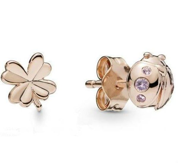 original 925 sterling silver earring rose four leaf clover and ladybird stud earrings for women wedding fashion jewelry, Golden;silver
original 925 sterling silver earring rose four leaf clover and ladybird stud earrings for women wedding fashion jewelry, Golden;silver