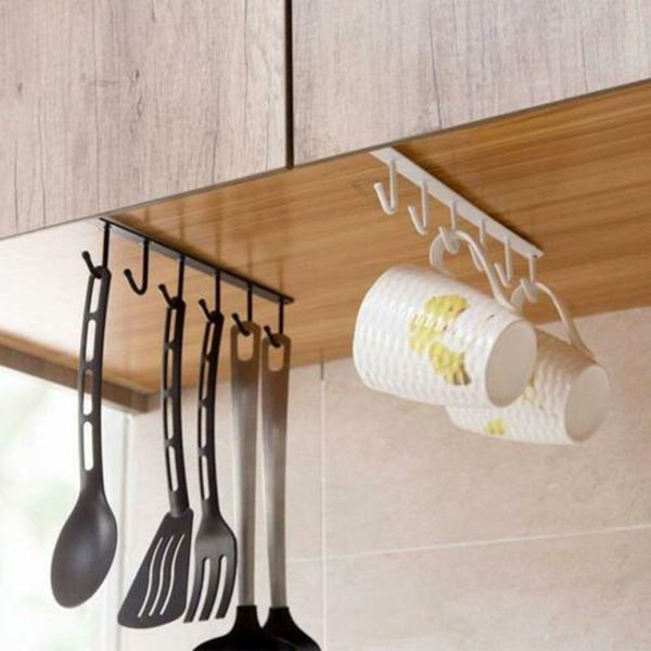 under-cabinet hanger rack with 6 hooks kitchen cupboard storage shelf hook lsf
under-cabinet hanger rack with 6 hooks kitchen cupboard storage shelf hook lsf