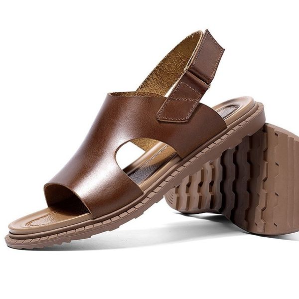 genuine leather summer mens sandals fashion outdoor flats hook loop shoes leisure beach gladiator sandals breathable open toe, Black
genuine leather summer mens sandals fashion outdoor flats hook loop shoes leisure beach gladiator sandals breathable open toe, Black