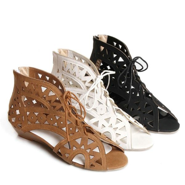 big size 34-43 fashion cutouts lace up women sandals open toe low wedges bohemian summer shoes beach shoes women, Black
big size 34-43 fashion cutouts lace up women sandals open toe low wedges bohemian summer shoes beach shoes women, Black