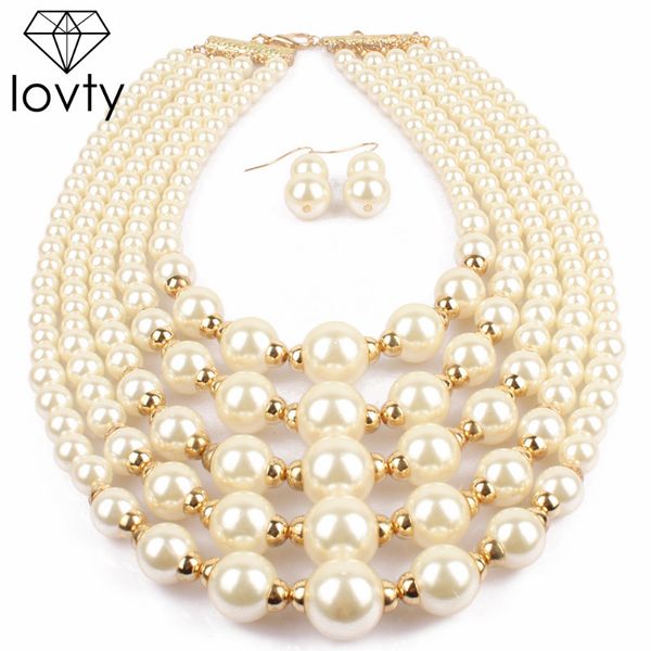 lovty pearl necklace sets fashion exaggerated female short necklace multi-layer with stud earring women jewelry, Silver
lovty pearl necklace sets fashion exaggerated female short necklace multi-layer with stud earring women jewelry, Silver