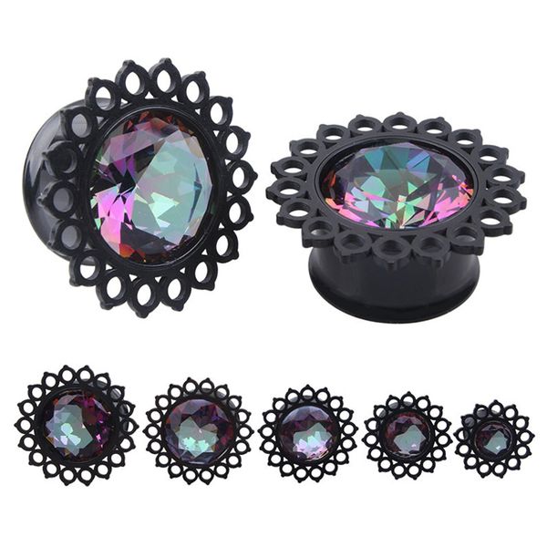 piercing stainless steel ear plugs piercing tunnels zircon ear gauges black single flared expander body jewelry, Silver
piercing stainless steel ear plugs piercing tunnels zircon ear gauges black single flared expander body jewelry, Silver
