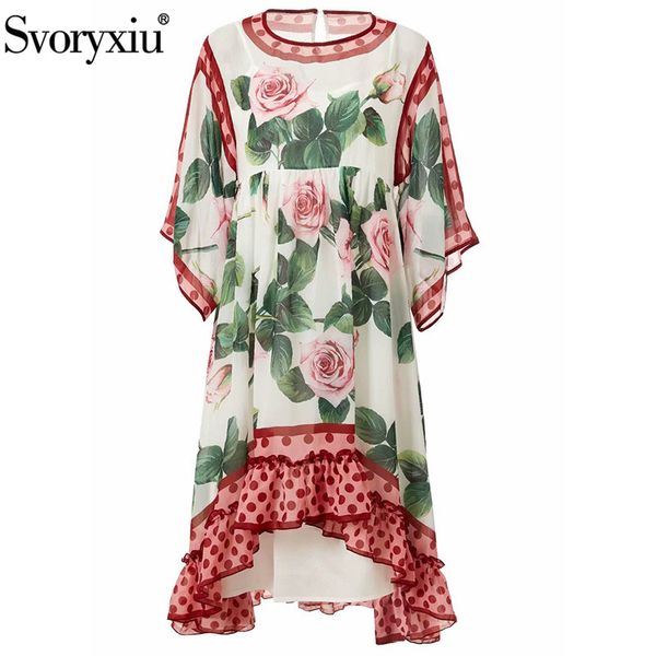 svoryxiu runway custom summer plus size dress women's elegant dot flower print ruffles asymmetrical bohemian holiday dress 5xl, Black;gray
svoryxiu runway custom summer plus size dress women's elegant dot flower print ruffles asymmetrical bohemian holiday dress 5xl, Black;gray