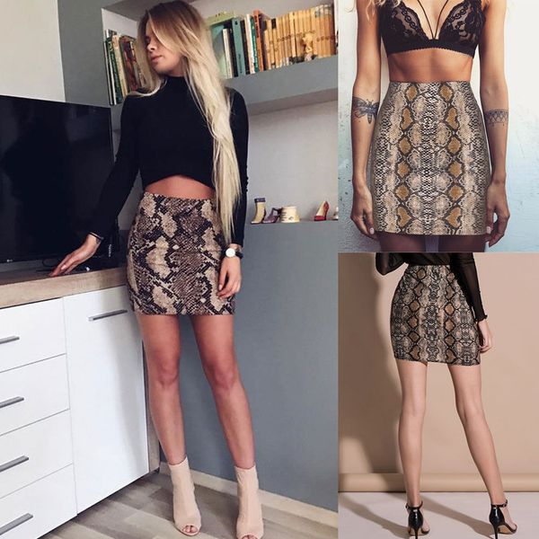 women ladies summer fashion high waisted bodycon short skirts elastic snake skin printed a-line mini skirts plus size xl, Black
women ladies summer fashion high waisted bodycon short skirts elastic snake skin printed a-line mini skirts plus size xl, Black
