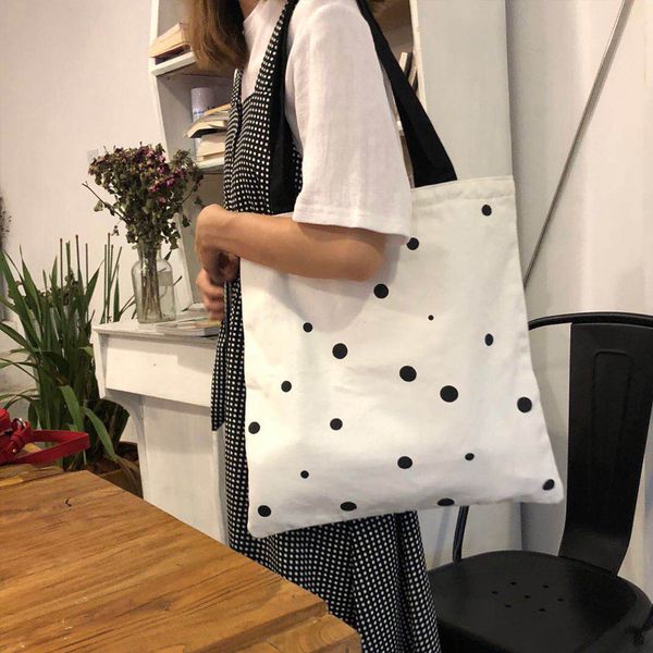 cute dots handbags for women large capacity shoulder bag casual canvas hand bag totes summer shopping bags
cute dots handbags for women large capacity shoulder bag casual canvas hand bag totes summer shopping bags