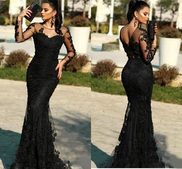 2020 fashion v backless long sleeve evening gowns long prom dress lace applique mermaid special occasion dress plus size women party formal, Black
2020 fashion v backless long sleeve evening gowns long prom dress lace applique mermaid special occasion dress plus size women party formal, Black