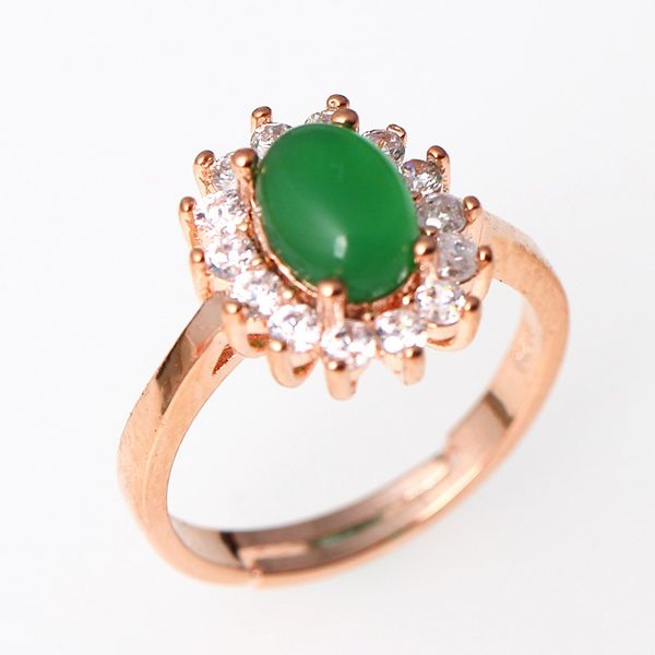 rose gold color woman ring temperament female wild fashion with round inlaid green stone zircon opening hand jewelry, Golden;silver
rose gold color woman ring temperament female wild fashion with round inlaid green stone zircon opening hand jewelry, Golden;silver