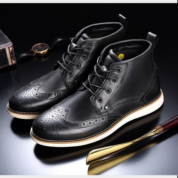 luxury men martin boots australia winter booties leather designer shoes lace-up ankle boot espadrilles platform men business sneakers, Black 
luxury men martin boots australia winter booties leather designer shoes lace-up ankle boot espadrilles platform men business sneakers, Black