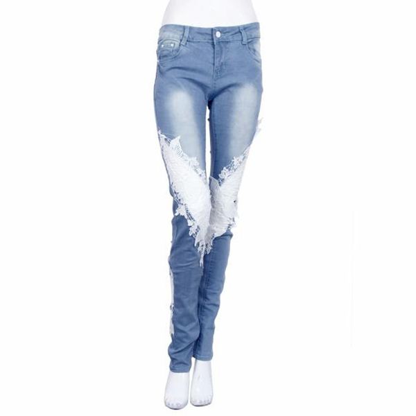denim jeans woman lace stitching high waist pencil pants ripped jeans for women skinny z0313, Blue
denim jeans woman lace stitching high waist pencil pants ripped jeans for women skinny z0313, Blue